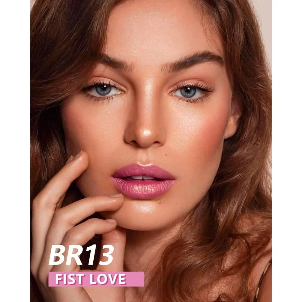 MAKI YIKA Pink Lipstick Metallic Liquid Waterproof Lip Gloss BR013 First Love